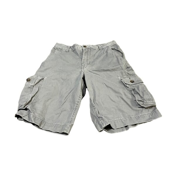 Size 14 Boys Gray Cargo Shorts #P-5-24-0 - Picture 1 of 5